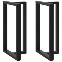 Lot de 2 pieds de table de bar en forme de T 60 x 35 x 100 cm avec niveleurs ajustables design mode
