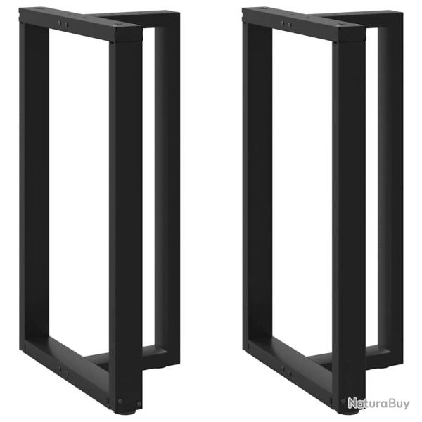 Lot de 2 pieds de table de bar en forme de T 60 x 35 x 100 cm avec niveleurs ajustables design mode