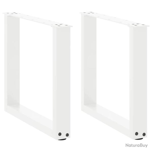 Lot de 2 pieds de table basse en U 50 x 42-43 cm avec niveleurs r�glables design moderne en acier b