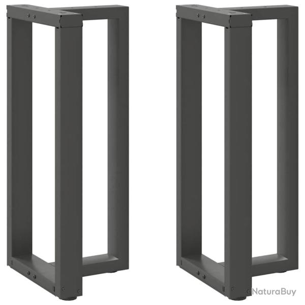 Lot de 2 pieds de table de bar en T r�glables esth�tique moderne 50 x 35 x 90 cm en acier anthracit