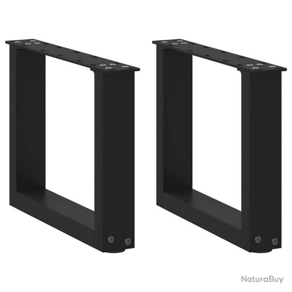 Lot de 2 pieds de table basse en U 30 x 30 cm structure robuste avec niveleurs r�glables design mod