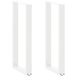 Lot de 2 pieds de table de bar en U ajustables 40 x 100-101 cm esth&eacute;tique moderne finition mate en