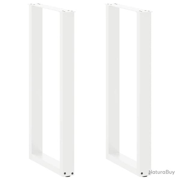 Lot de 2 pieds de table de bar en U ajustables 40 x 100-101 cm esth�tique moderne finition mate en