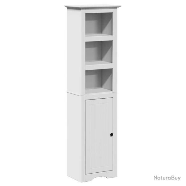 Armoire de salle de bain rangement moderne 44 x 30 x 160 cm design rustique en bois blanc 02_0057680