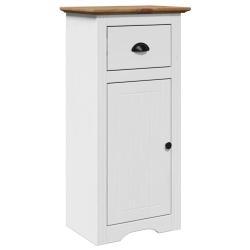 Armoire de salle de bain avec rangement 44 x 30 x 90 cm style rustique en bois blanc 02_0057678