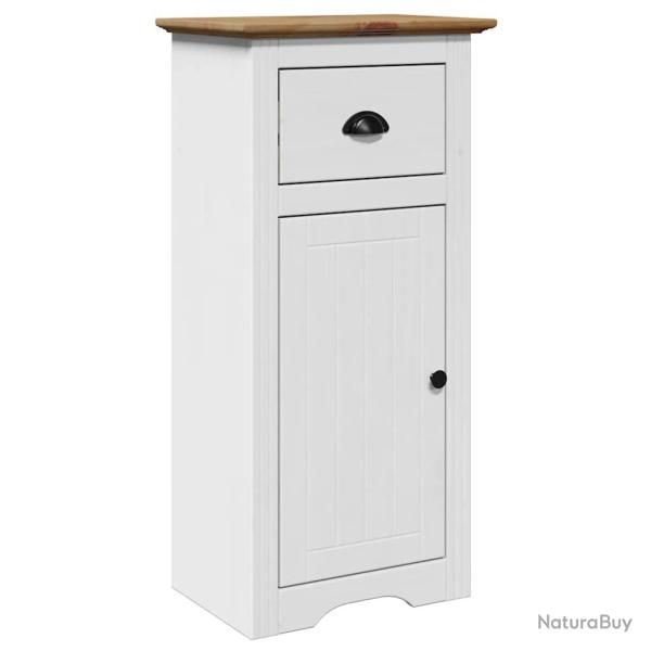 Armoire de salle de bain avec rangement 44 x 30 x 90 cm style rustique en bois blanc 02_0057678