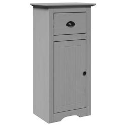 Armoire de salle de bain BODO 44 x 30 x 90 cm grand espace de rangement style rustique en bois gris