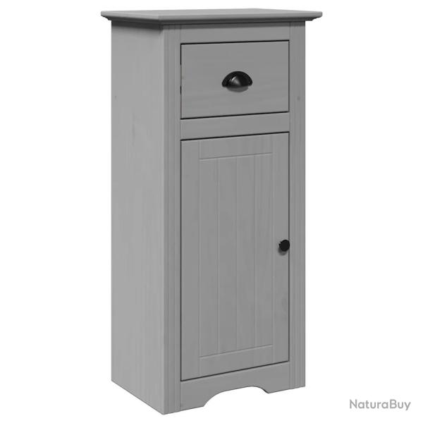 Armoire de salle de bain BODO 44 x 30 x 90 cm grand espace de rangement style rustique en bois gris