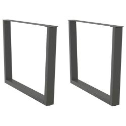 Lot de 2 pieds de table &agrave; manger en forme de V 100 x 72-73,3 cm stabilit&eacute; r&eacute;glable design moderne e