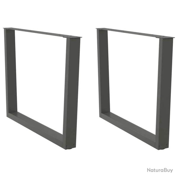Lot de 2 pieds de table � manger en forme de V 100 x 72-73,3 cm stabilit� r�glable design moderne e
