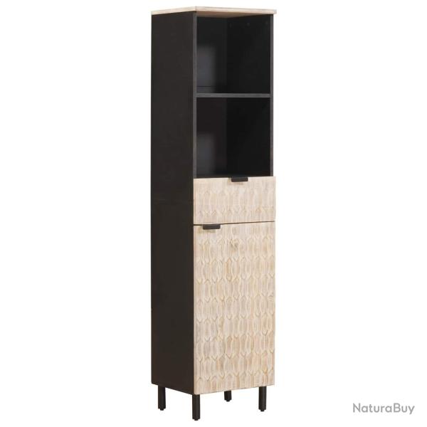 Armoire de salle de bain rectangulaire moderne avec porte et �tag�re 38 x 33 x 160 cm en bois de ma
