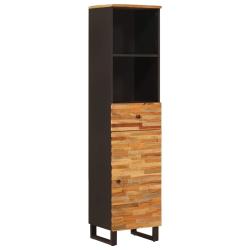 Armoire de salle de bain moderne bois de manguier rangement pratique 38 x 33 x 160 cm style contemp