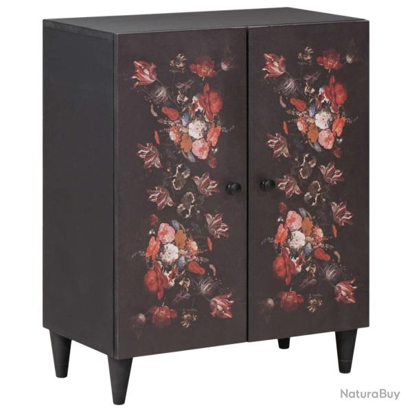 Armoire de rangement moderne design minimaliste 60 x 33 x 75 cm style chic en bois de mangue multic