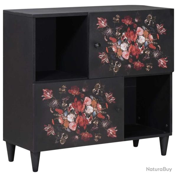 Armoire de rangement moderne rectangulaire 80 x 33,5 x 75 cm avec poign�es en laiton style floral e