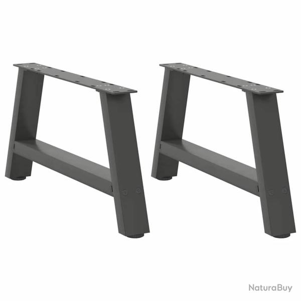 Lot de 2 pieds de table basse en forme de A avec niveleurs r�glables 60 x 31 cm en acier anthracite
