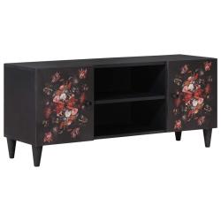 Armoire de rangement avec porte int&eacute;rieure 105 x 33,5 x 46 cm en bois de manguier massif multicolor