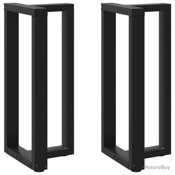 Lot de 2 pieds de table de bar en forme de T noir 50 x 35 x 90 cm esth�tique moderne en acier therm
