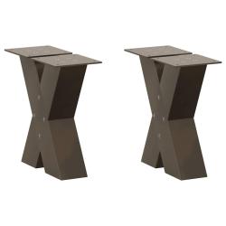 Lot de 2 pieds de table basse en forme de X 30 x 30 cm design moderne avec niveleurs r&eacute;glables en a