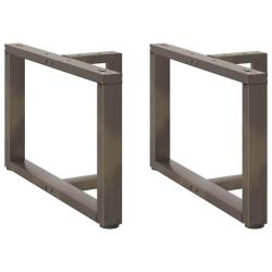 Lot de 2 pieds de table basse en T 60 x 25 x 42 cm robustes avec niveleurs pratiques design moderne