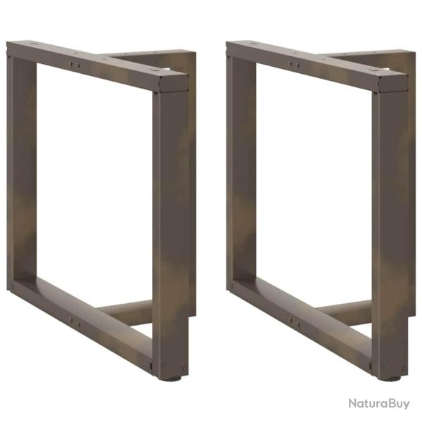 Lot de 2 pieds de table � manger en T design moderne 100 x 35 x 72 cm avec niveauurs r�glables en a