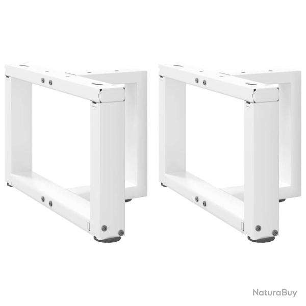 Lot de 2 pieds de table basse en T 50 x 25 x 30 cm avec niveleurs r�glables design moderne en acier