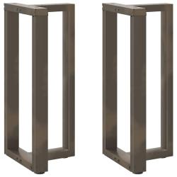 Lot de 2 pieds de table de bar en forme de T 40 x 35 x 90 cm avec niveleurs r&eacute;glables design modern