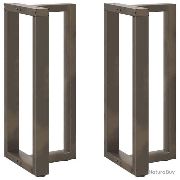 Lot de 2 pieds de table de bar en forme de T 40 x 35 x 90 cm avec niveleurs r�glables design modern