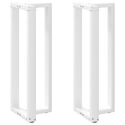 Lot de 2 pieds de table de bar en forme de T 40 x 35 x 110 cm fonctionnels modernes en acier blanc