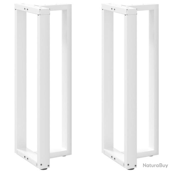 Lot de 2 pieds de table de bar en forme de T 40 x 35 x 110 cm fonctionnels modernes en acier blanc