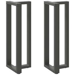 Lot de 2 pieds de table de bar en forme de T 50 x 35 x 110 cm avec niveleurs r&eacute;glables design moder