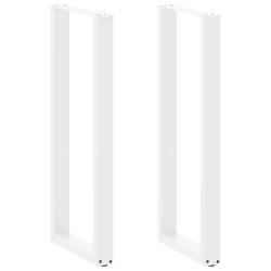 Lot de 2 pieds de table de bar en U 40 x 110-111 cm esth&eacute;tiques modernes avec niveleurs r&eacute;glables e
