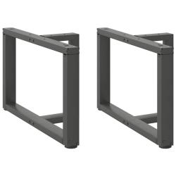 Lot de 2 pieds de table basse en T ajustables 70 x 25 x 43 cm en acier anthracite 02_0057307