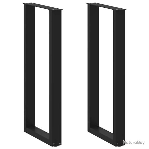 Lot de 2 pieds de table de bar en U dimensions 50 x 100 cm avec niveleurs r�glables design moderne