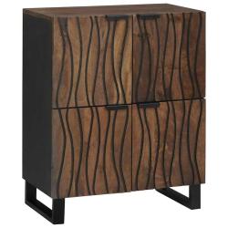 Buffet de rangement rectangulaire fonctionnel 60 x 33 x 75 cm style rustique salon en bois marron 0