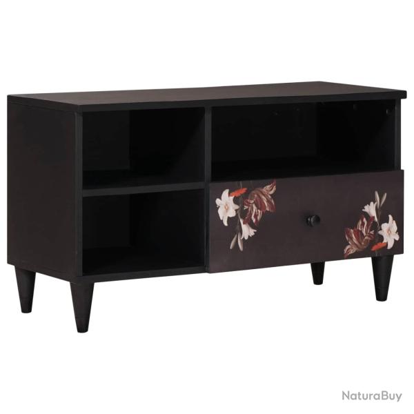 Armoire de rangement moderne avec tiroir 80 x 33,5 x 46 cm design floral styl� en bois de mangue ma