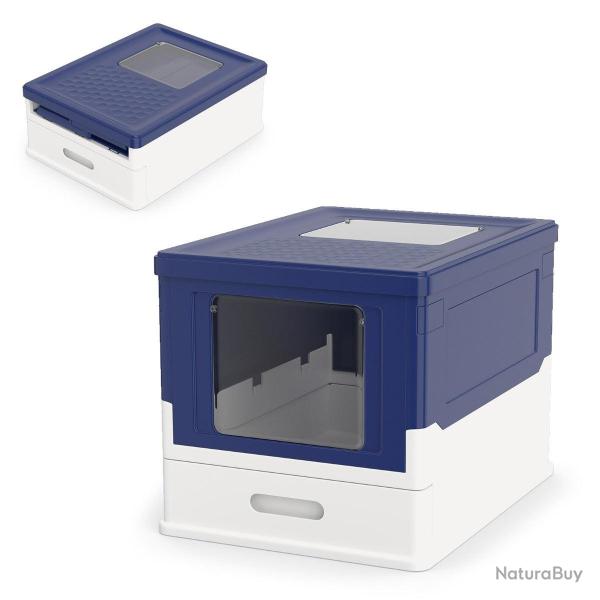 Bac � liti�re pliable avec acc�s double 50 x 37,5 x 36,5 cm nettoyage facile design moderne en PP b