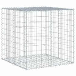Panier gabion cl&ocirc;ture cage mur de sout&egrave;nement avec couvercle 100 x 100 x 100 cm fer galvanis&eacute; Argen