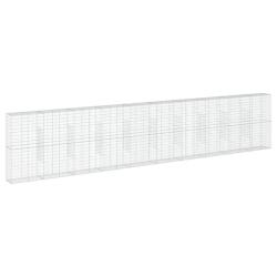 Panier gabion cl&ocirc;ture cage mur de sout&egrave;nement avec couvercle 1000 x 50 x 200 cm fer galvanis&eacute; Argen