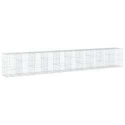 Panier gabion cl&ocirc;ture cage mur de sout&egrave;nement avec couvercle 1000 x 100 x 150 cm fer galvanis&eacute; Arge