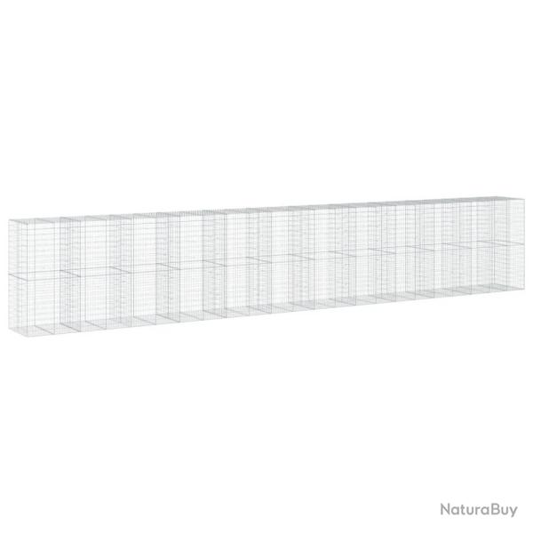 Panier gabion cl�ture cage mur de sout�nement avec couvercle 1150 x 100 x 200 cm fer galvanis� Arge