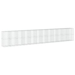 Panier gabion cl&ocirc;ture cage mur de sout&egrave;nement avec couvercle 1200 x 100 x 200 cm fer galvanis&eacute; Arge