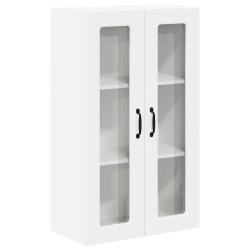 Armoire de cuisine moderne rangement mural 60 x 31 x 100 cm avec &eacute;tag&egrave;res fonctionnelles en bois d'