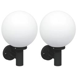 Lot de 2 appliques murales ext&eacute;rieures modernes style minimaliste jardin 28 x 25 x 38 cm en acier i