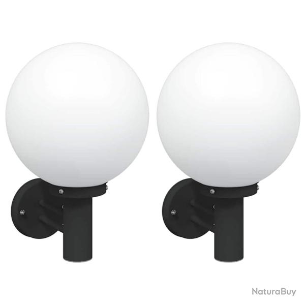 Lot de 2 appliques murales ext�rieures modernes style minimaliste jardin 28 x 25 x 38 cm en acier i