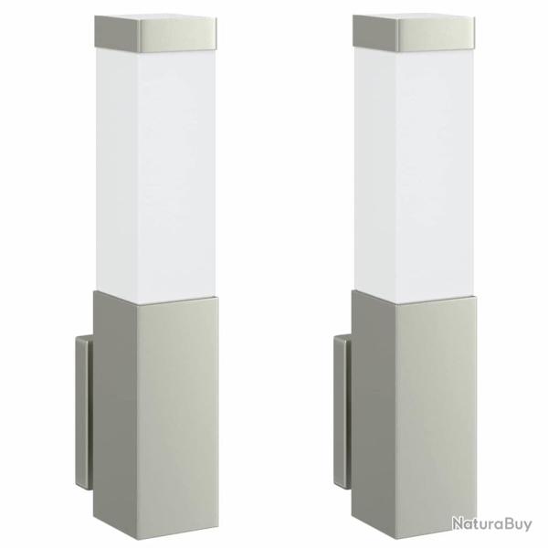 Lot de 2 appliques murales modernes pour jardin 10.5 x 6 x 33 cm �claire efficacement ext�rieur en