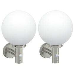 Lot de 2 appliques murales modernes ext&eacute;rieures 28 x 25 x 38 cm style polyvalent design minimaliste