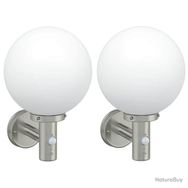 Lot de 2 appliques murales modernes ext�rieures 28 x 25 x 38 cm style polyvalent design minimaliste
