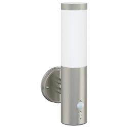 Applique murale ext&eacute;rieure cylindrique moderne 15 x 7,5 x 33 cm design &eacute;pur&eacute; durable en acier inoxy