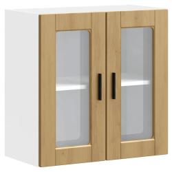 Armoire murale de cuisine porte en verre 60 x 31 x 60 cm grand espace rangement finition moderne en