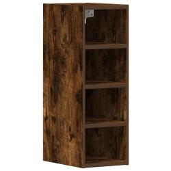 Armoire suspendue murale moderne rangement cuisine 20 x 29,5 x 60 cm en bois d'ing&eacute;nierie ch&ecirc;ne fum